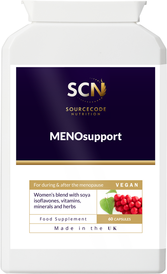 MENOsupport supplement bottle by SourceCode Nutrition - menopause support formula